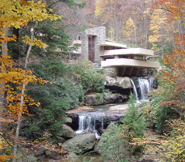 Frank Lloyd Wright's iconic Kaufmann residence (aka Fallingwater)